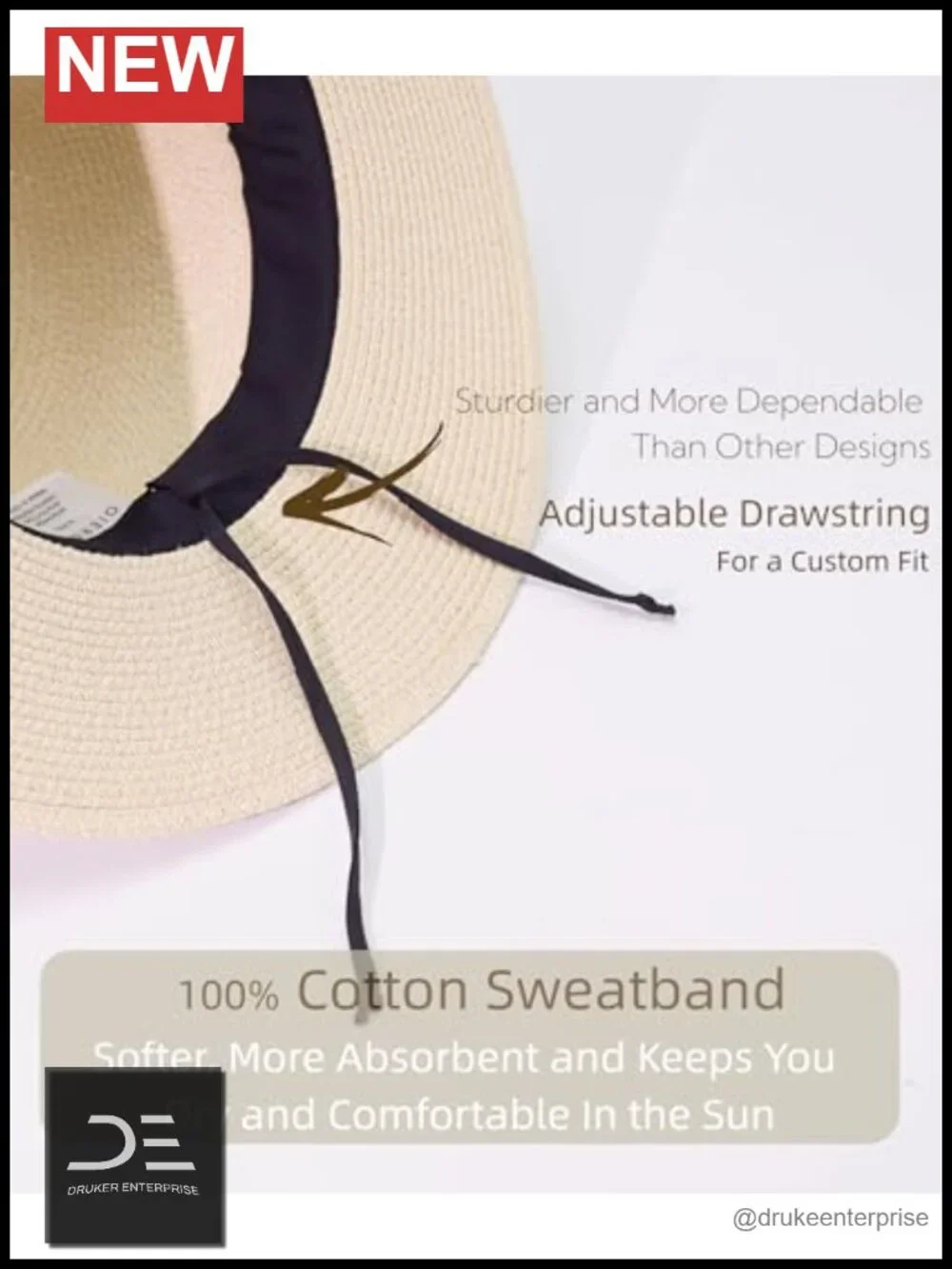 Packable Unisex Fedora Sun Hat - Breathable Panama Hat for Travel Beach